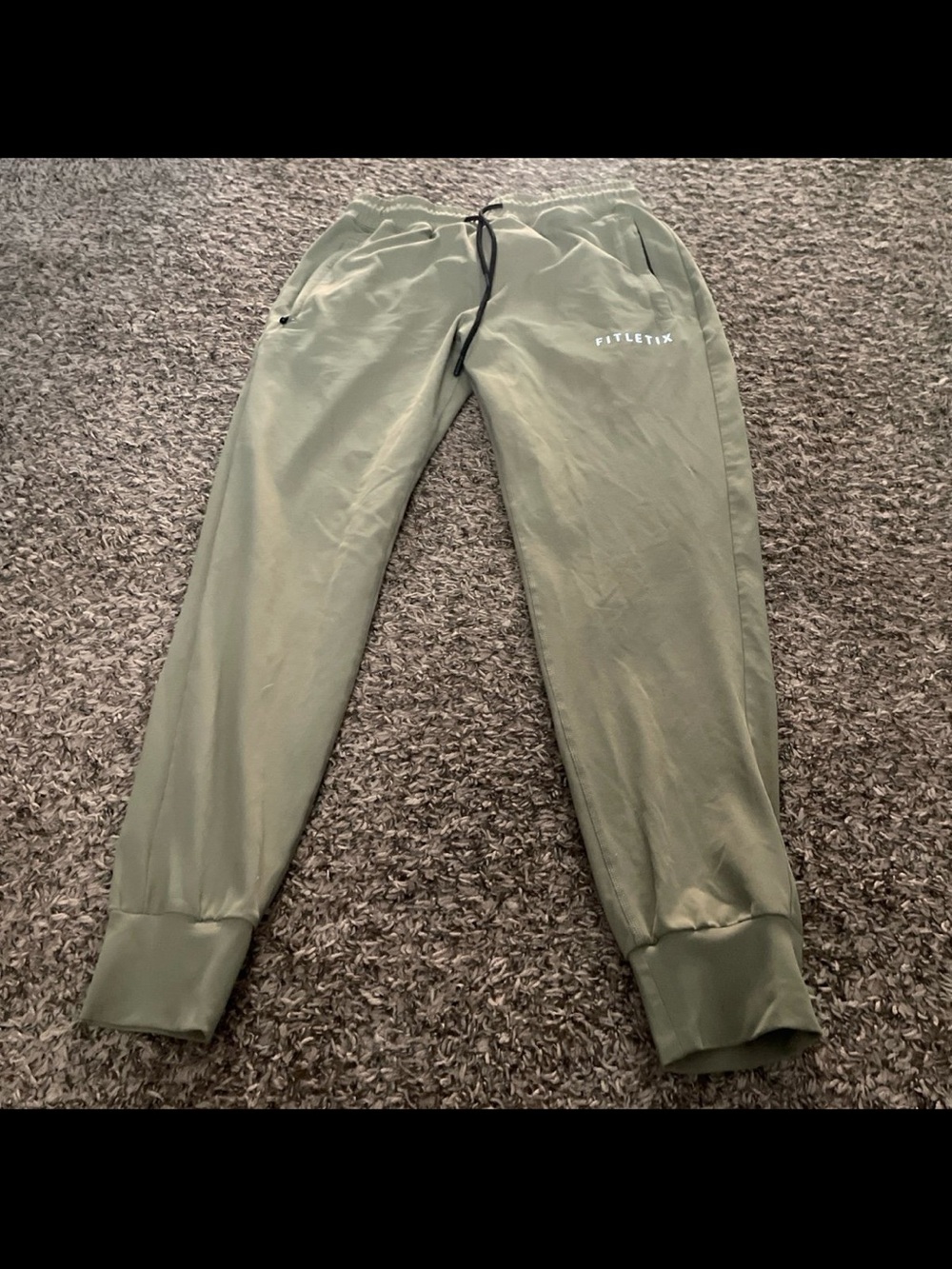 fitletix olive color, jogger pants men’s large